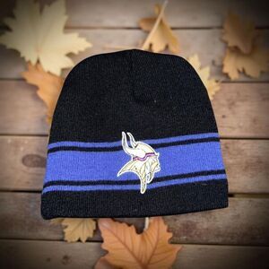 NFL MN Vikings Miller Lite Collab Beanie Skull Cap O/S